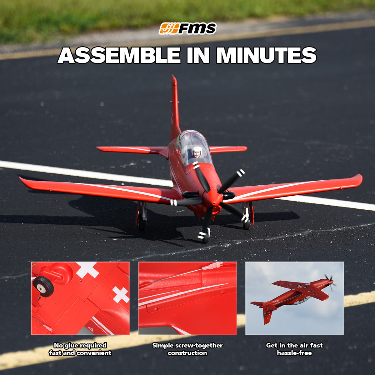 [全長1.2m]FMS PC-21 ラジコン 1100mm PC-21 PNP RC Plane | Retracts, Flaps, 5-Blade | FMS Hobby