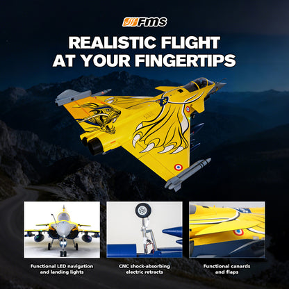 Avión a reacción FMS EDF Rafale de 80 mm PNP