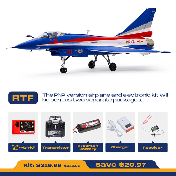 FMS EDF Jet 64mm J-10 with Reflex V3 PNP