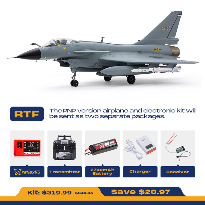 FMS EDF Jet 64mm J-10 with Reflex V3 PNP