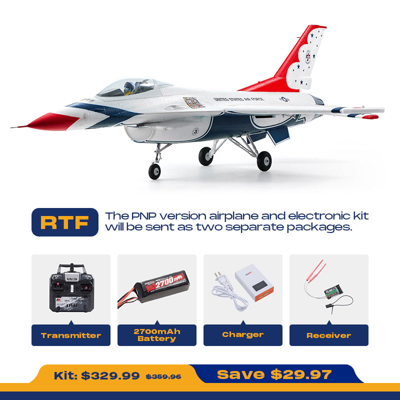 FMS EDF Jet 64mm F-16 Fighting Falcon, RTF / PNP