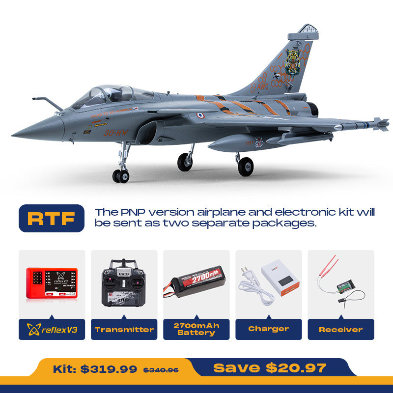 FMS EDF Jet 64mm Rafale with Reflex V3, PNP
