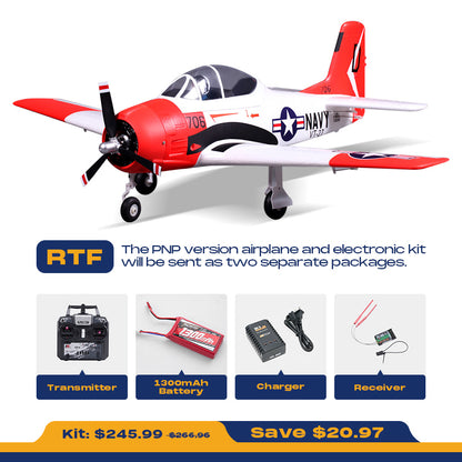 FMS 800mm T-28 Trojan V2 PNP Red