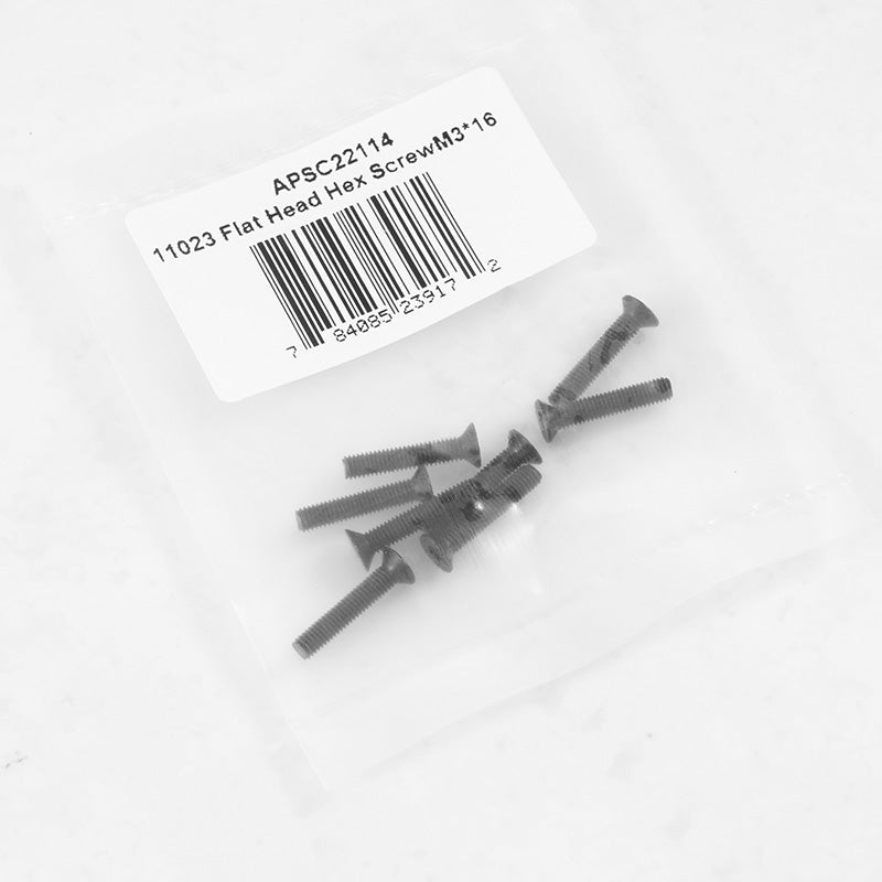 1:10 F100 Flat Head Hex Screw M3*16