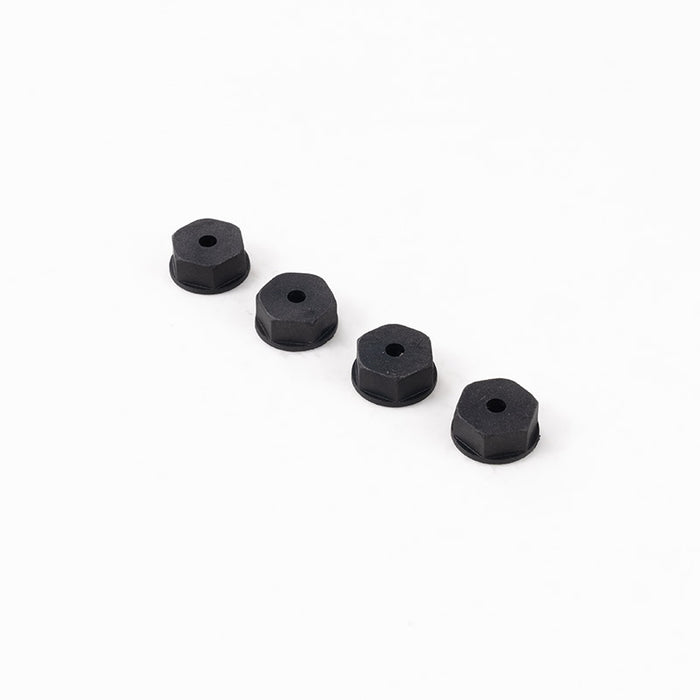Four black hexagonal wheel hex adapters for FSC18 Ford Bronco RC