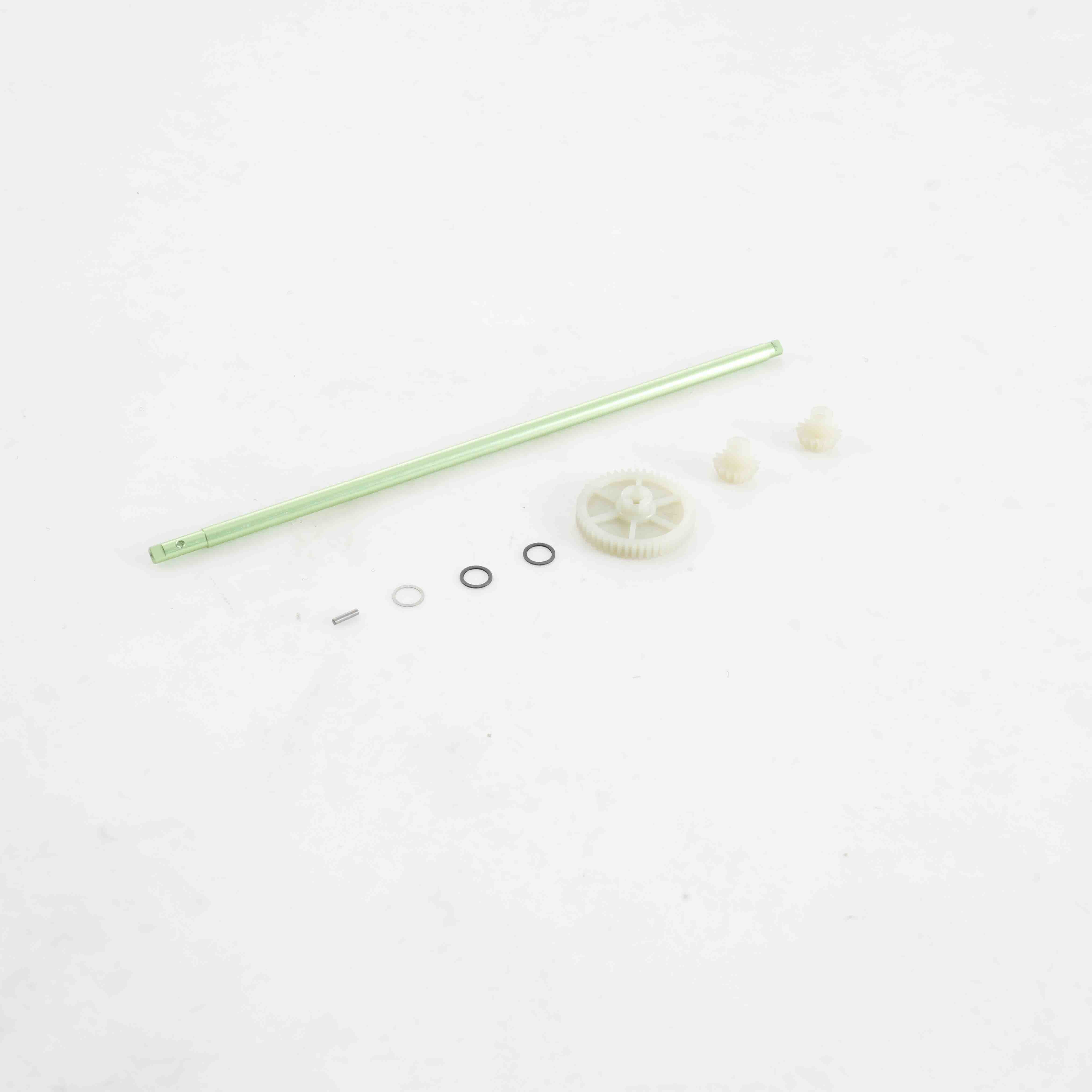 FSC18 Ford Bronco brushed steel center driveshaft rod and gears.