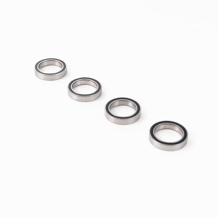 Four FSC18 Ford Bronco ball bearings 15x21x4 with black seals