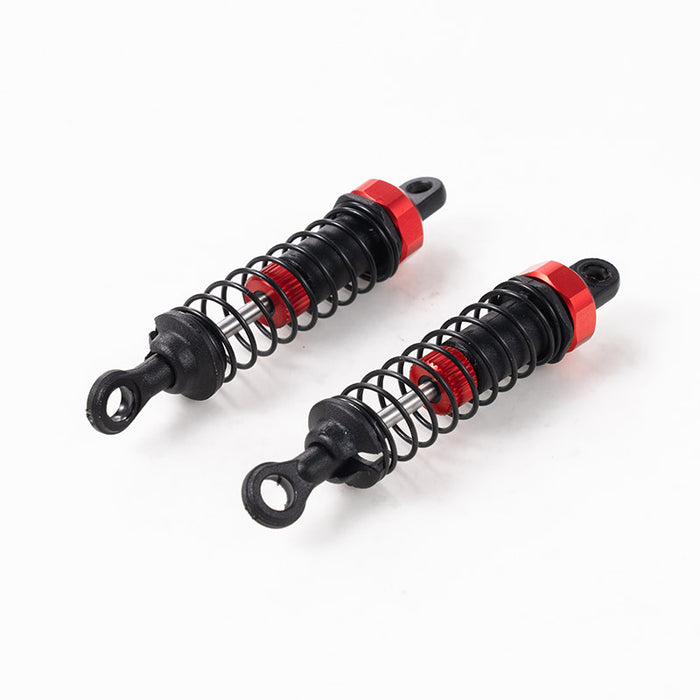 FSC18 Ford Bronco brushless shock set with black springs and red accents.