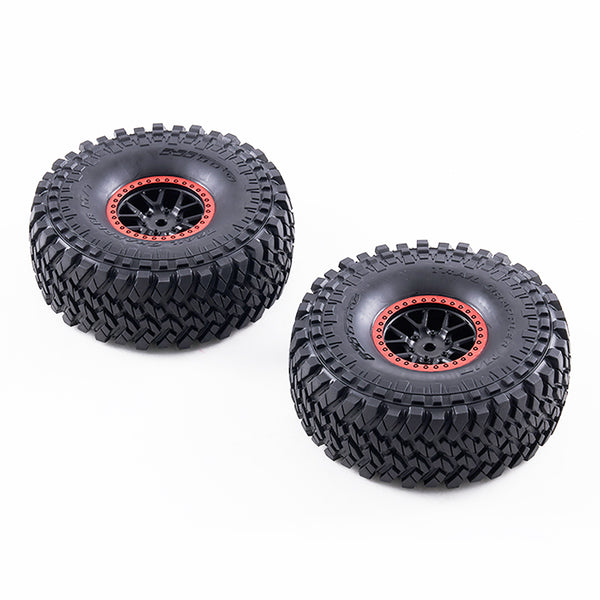 1:7 Ford Bronco RTR EB Replacement Wheel & Tire Set (Red/Green, 2pcs)