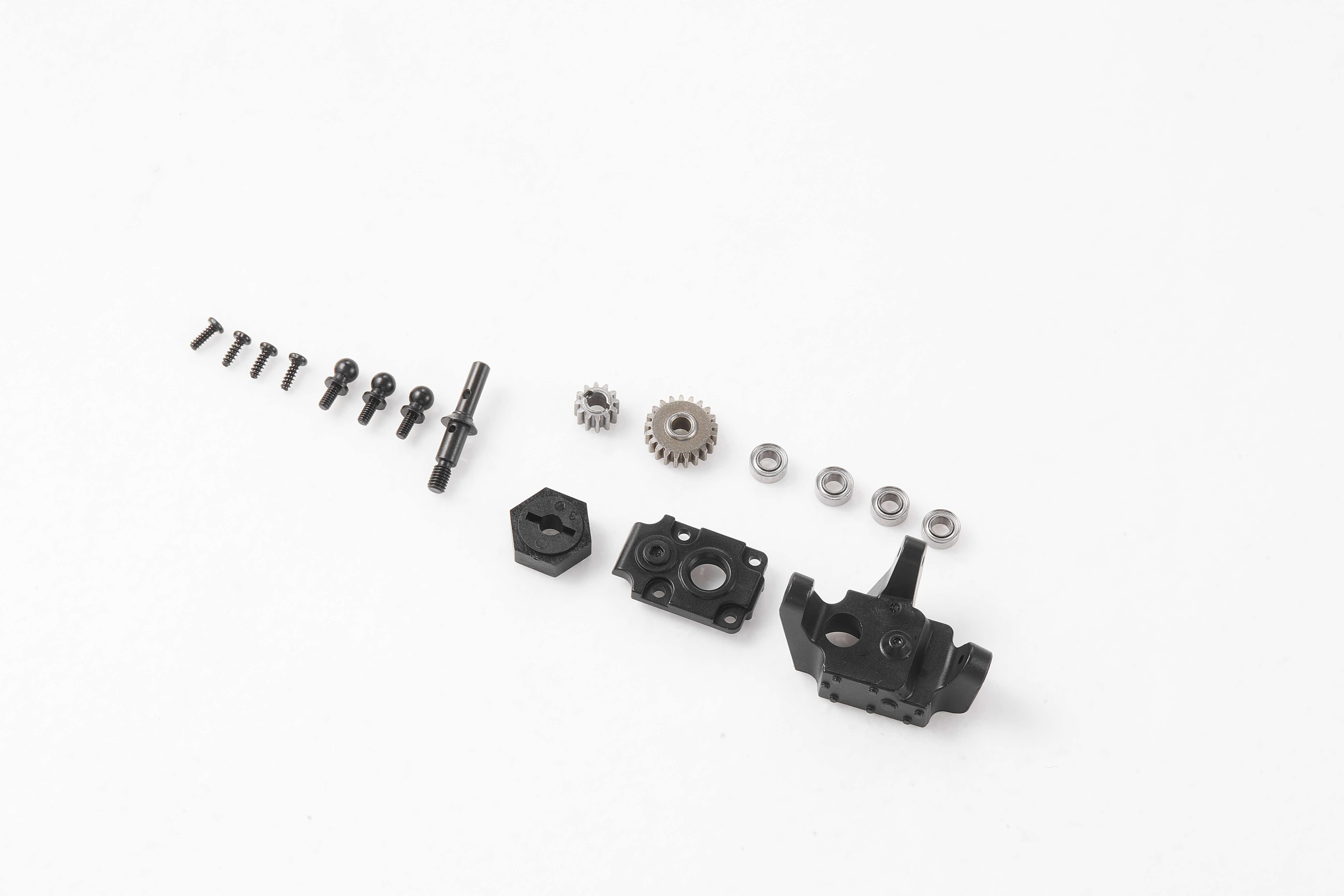 1:12 Hummer H1 portal axle parts including gears and screws
