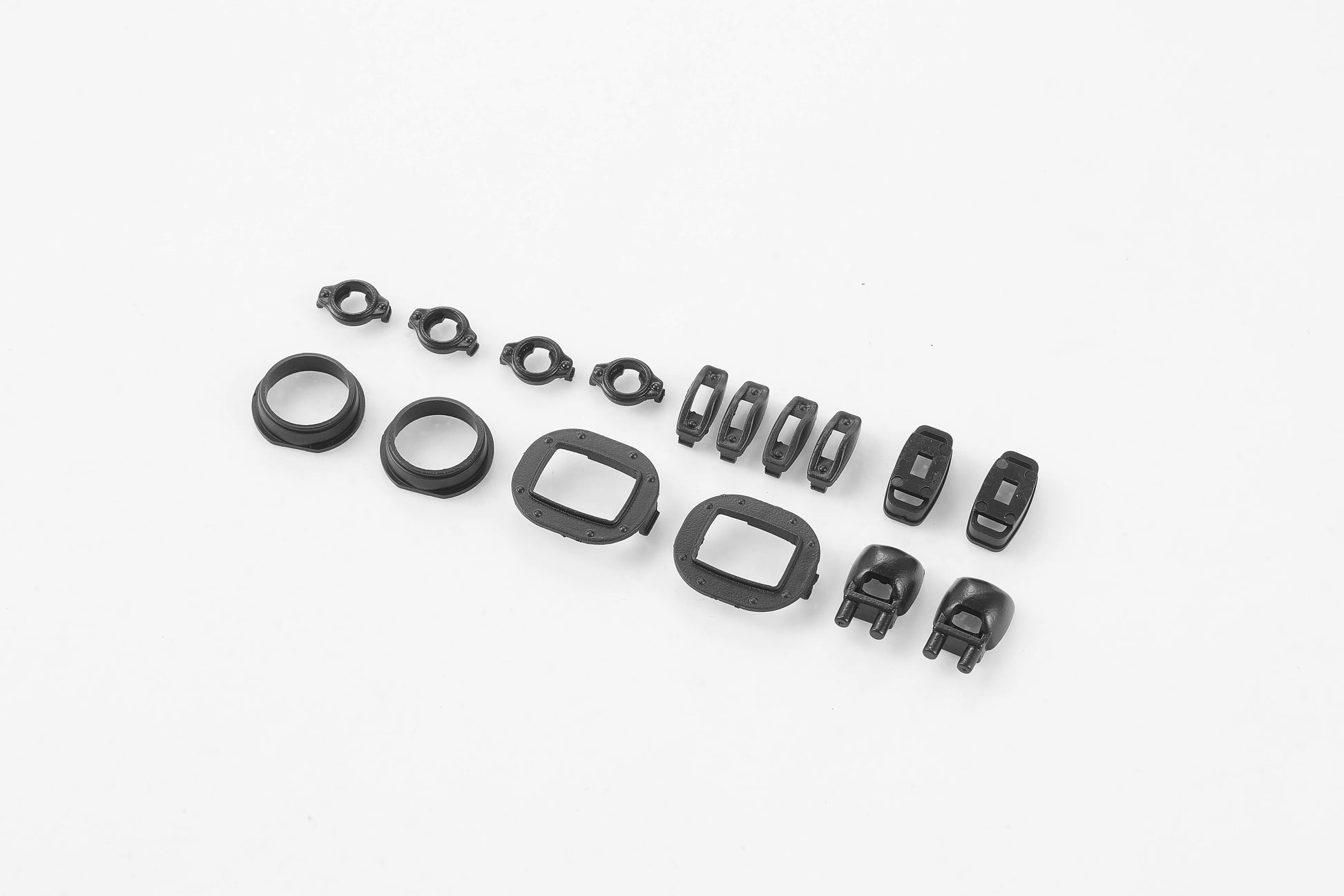 1:12 Hummer H1 light cup set components in black colors