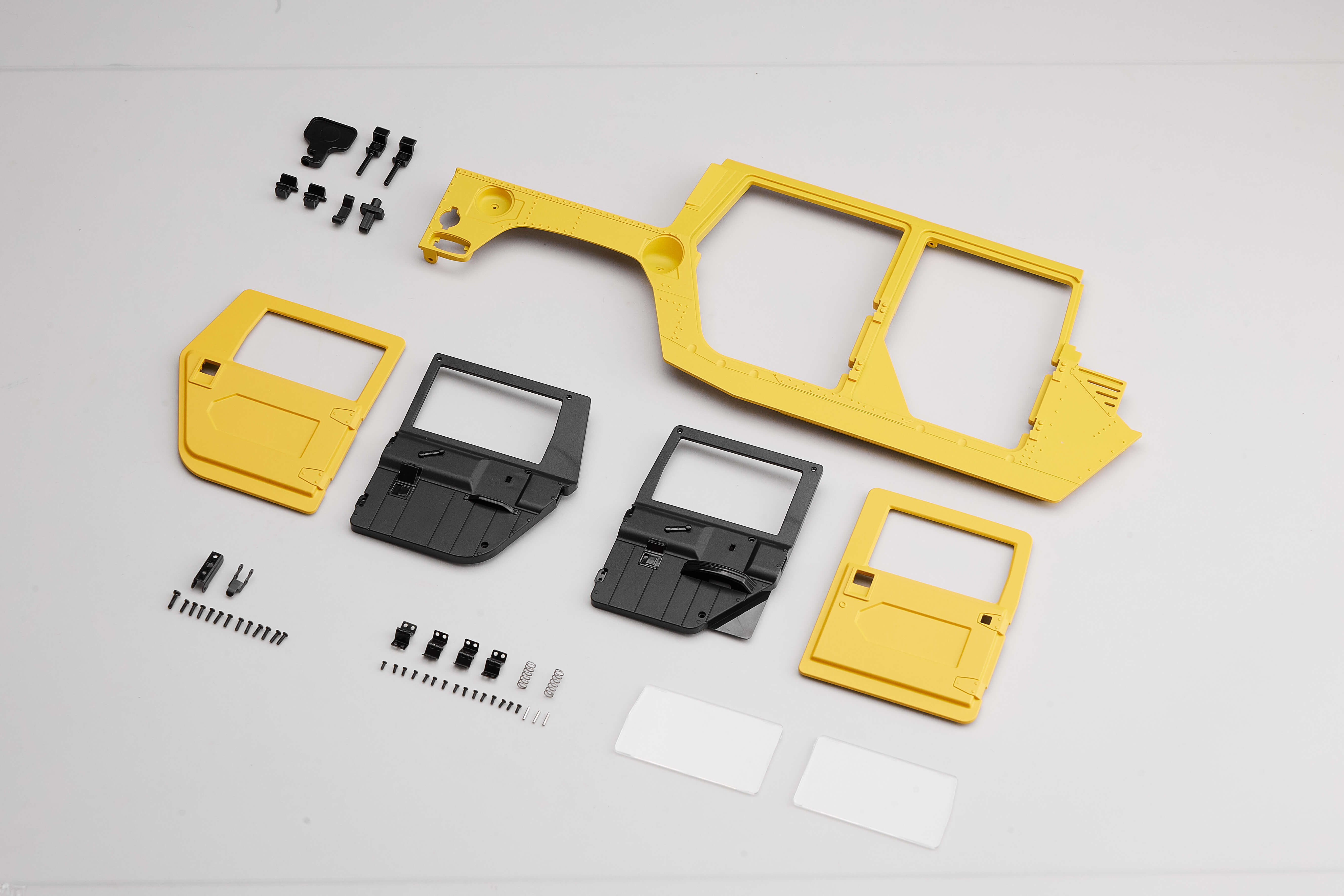 1:12 Hummer H1 yellow door set and accessories for RC model vehicles