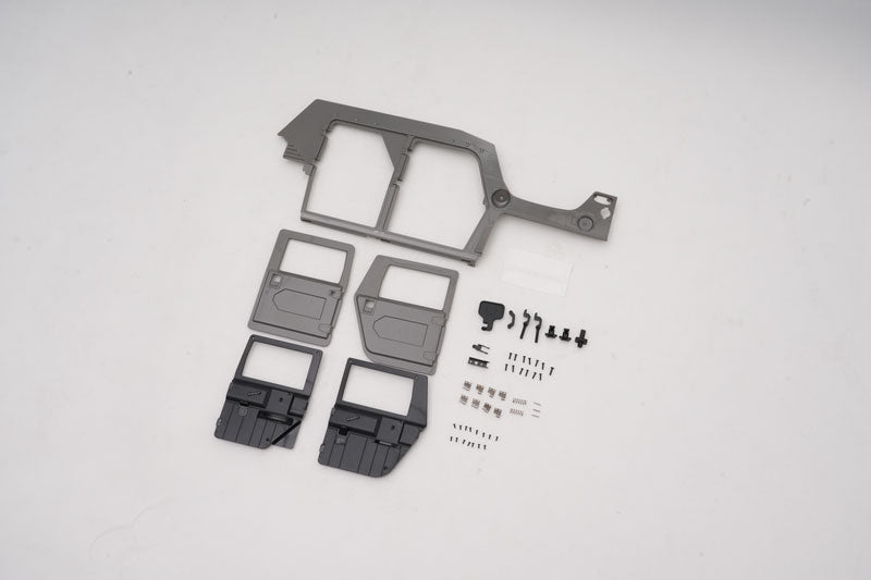 1:12 Hummer H1 right door set parts with screws and gray frame