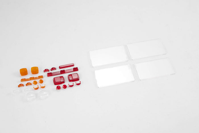 Assorted lens and plastic details for RC model assembly