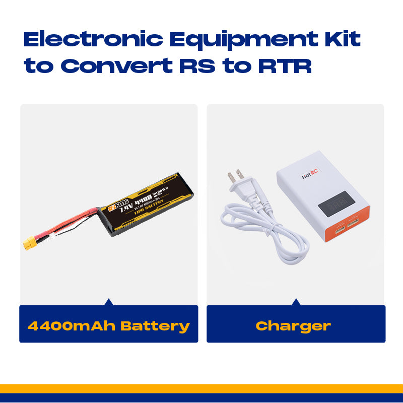 Electronic Equipment Kit to Convert RS to RTR (4400mAh Battery) (With Better Charger)