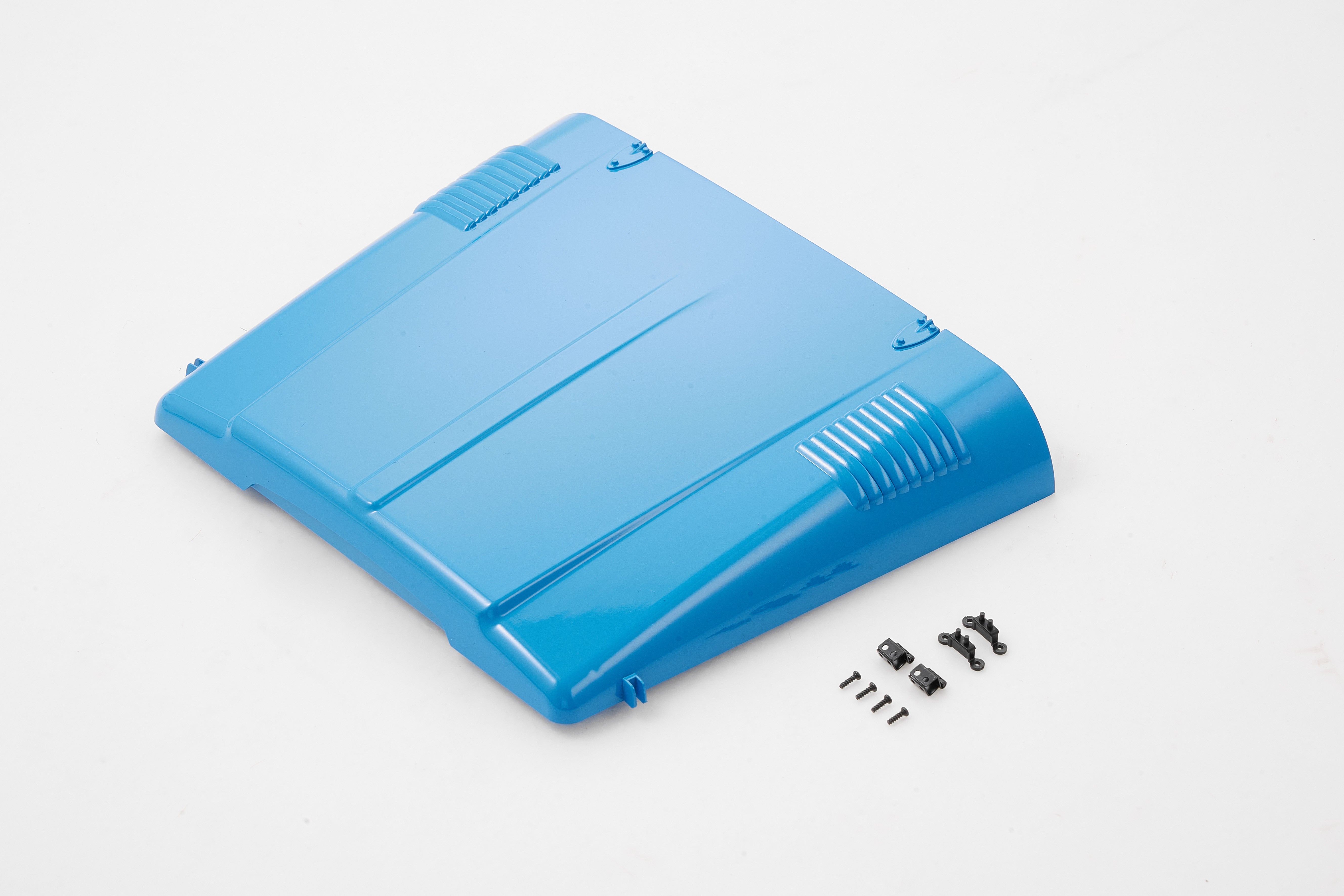 1:10 Toyota FJ40 blue hood with mounting screws and clips
