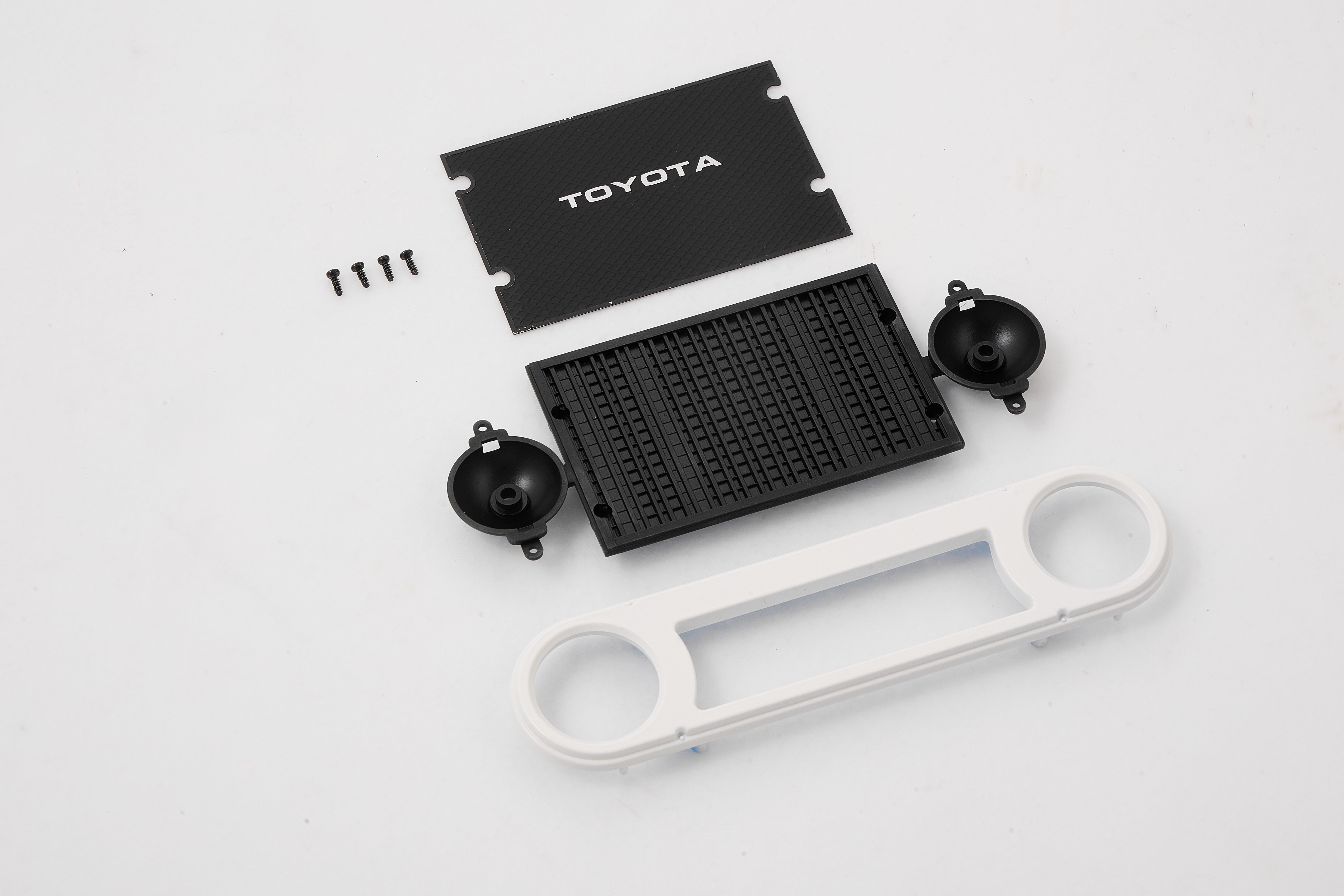 1:10 Toyota FJ40 Exhaustion Plate parts, including grill and speakers