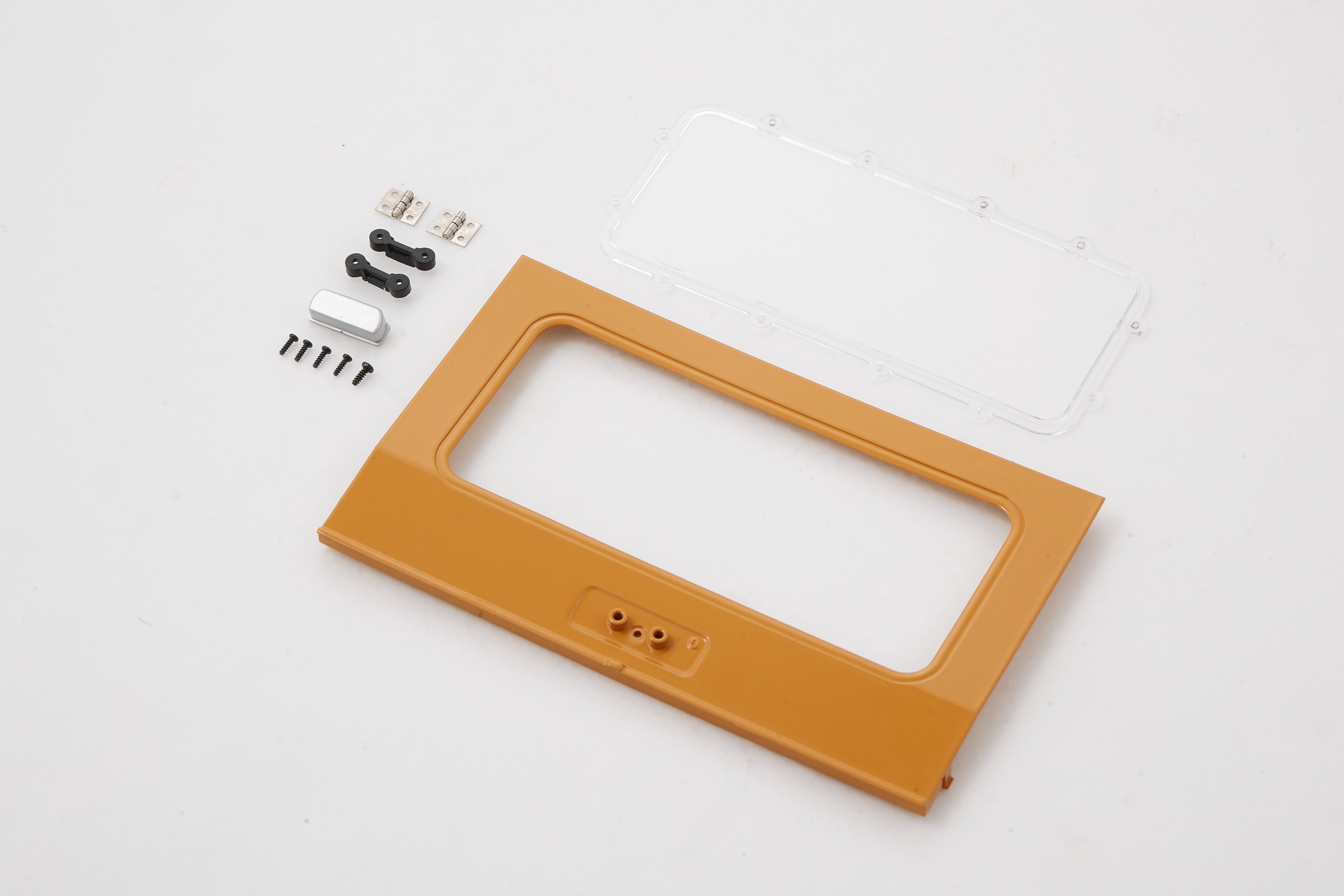 1:10 Toyota FJ40 orange rear window panel with clear lens and assembly parts