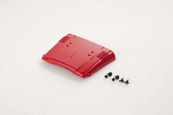 Red hood for 1:12 Toyota FJ45 RC model with black screws