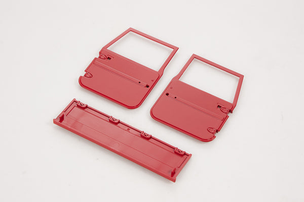 Red door set for 1:12 Toyota FJ45 RC model