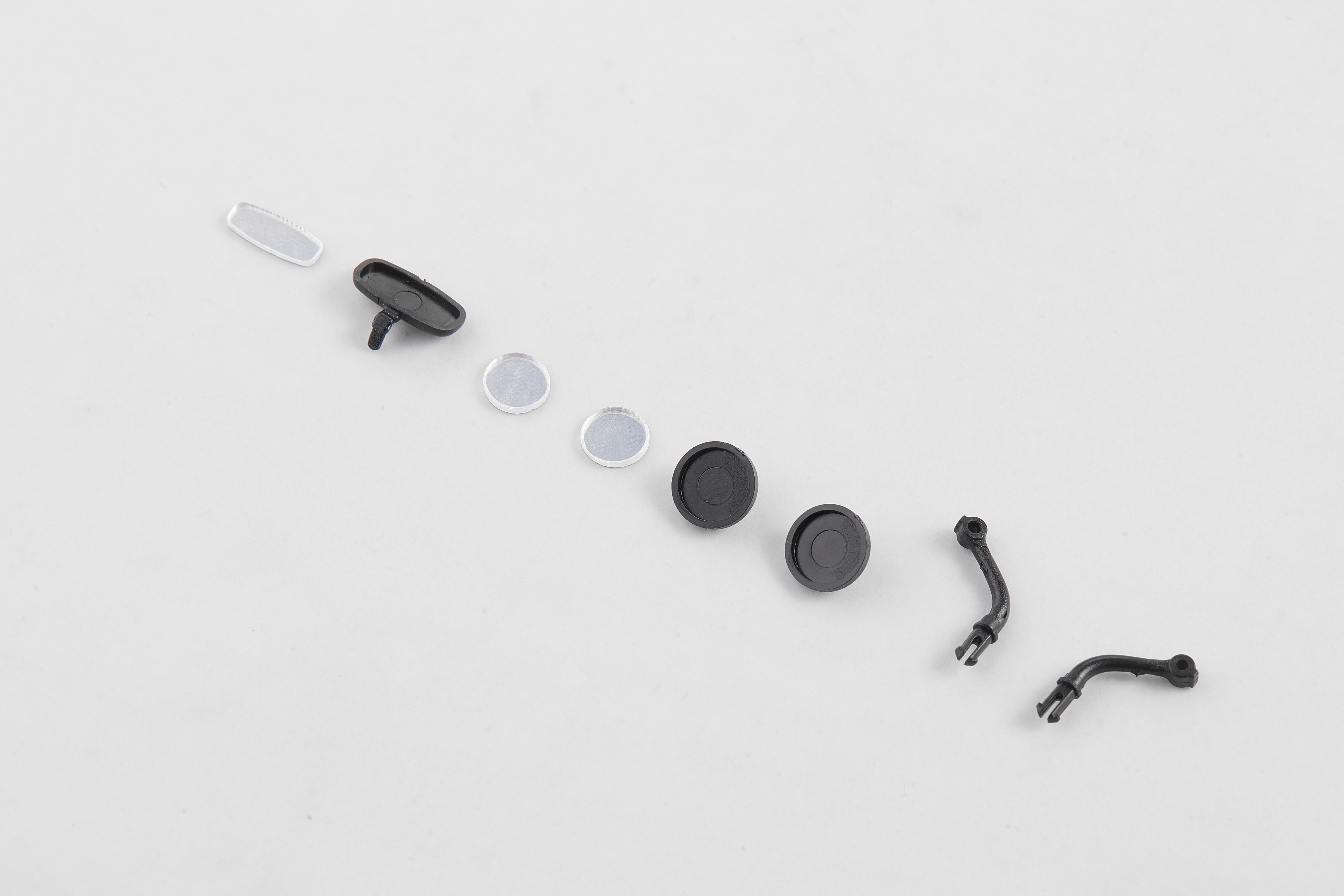 1:12 Land Rover mirror parts set in black and silver