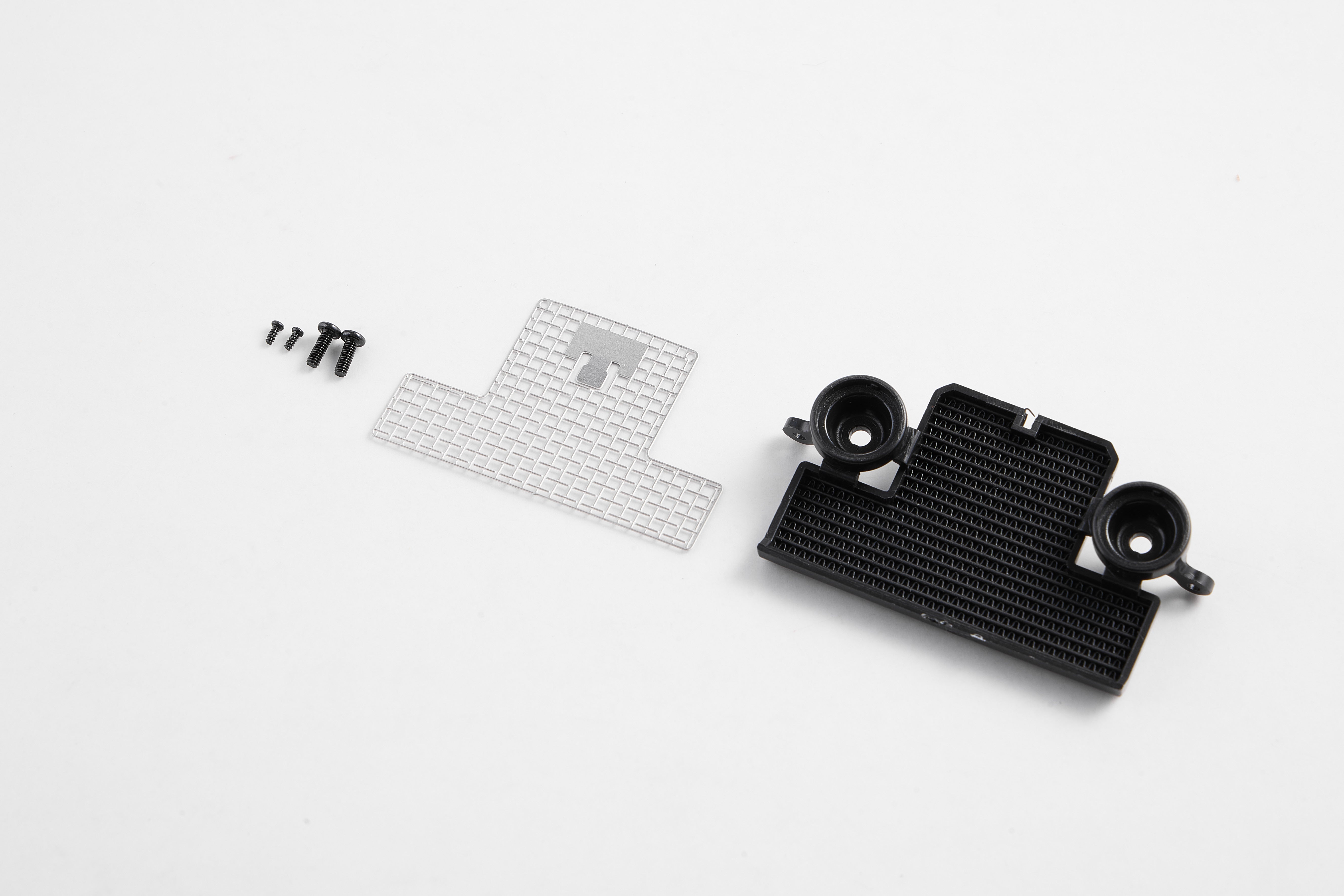 1:12 Land Rover exhaust plate with screws for RC vehicle assembly