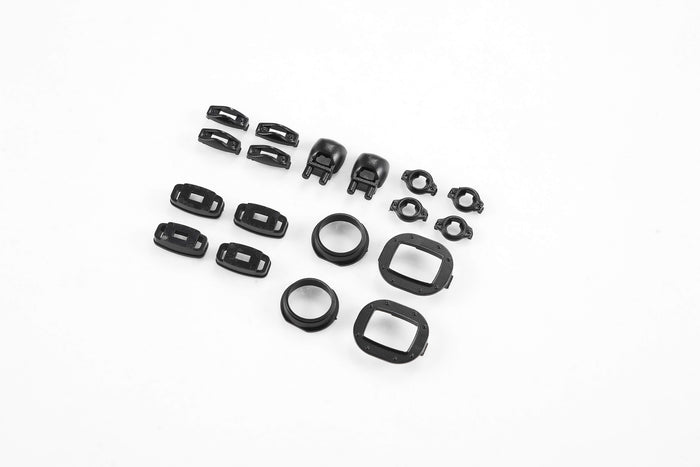 Black light cup connectors and mounting accessories for RC models