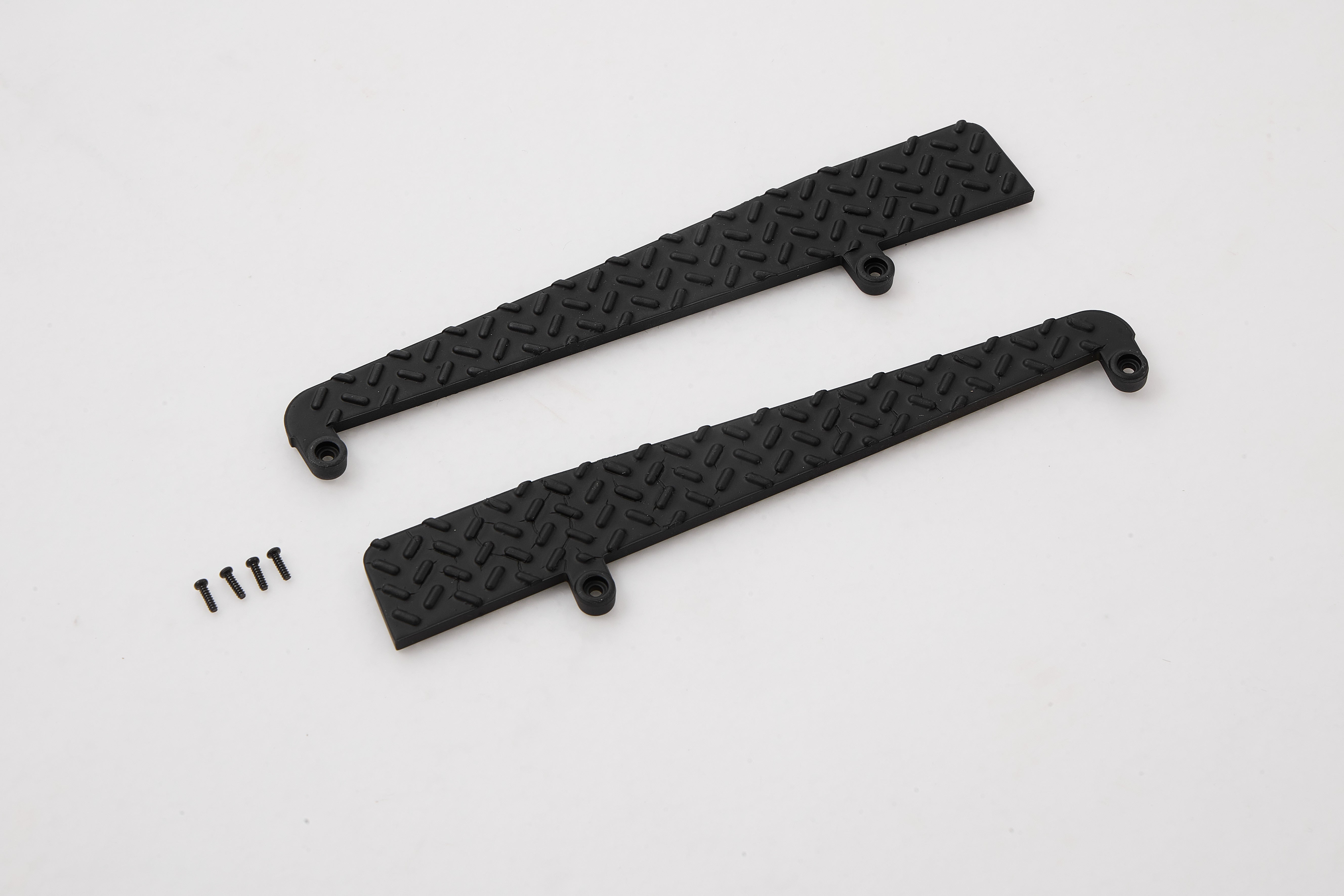 Black textured footstep accessories for 1:10 Toyota FJ40 RC model