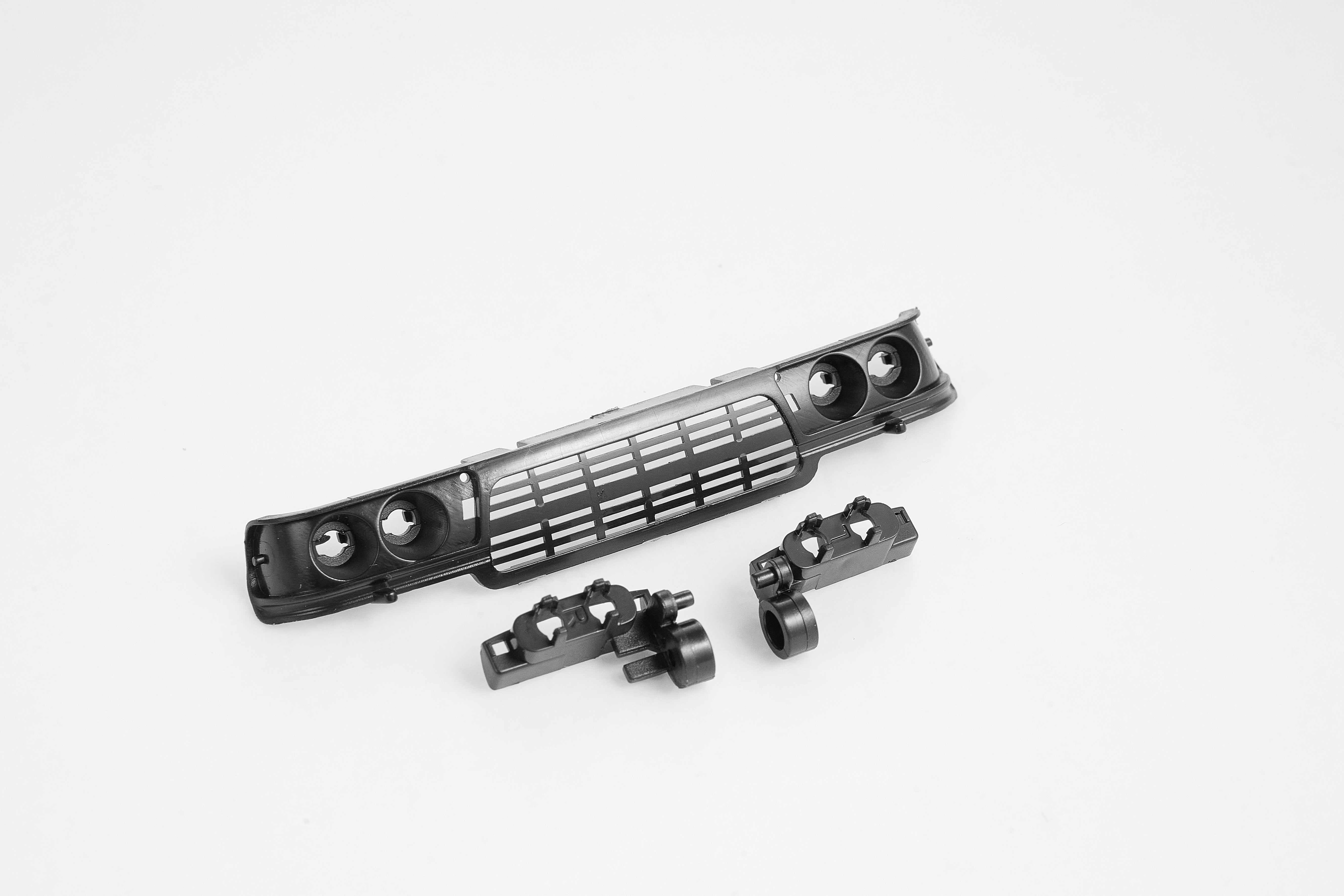 Front and rear light cup set for FCX18 Land Cruiser 80 in black plastic