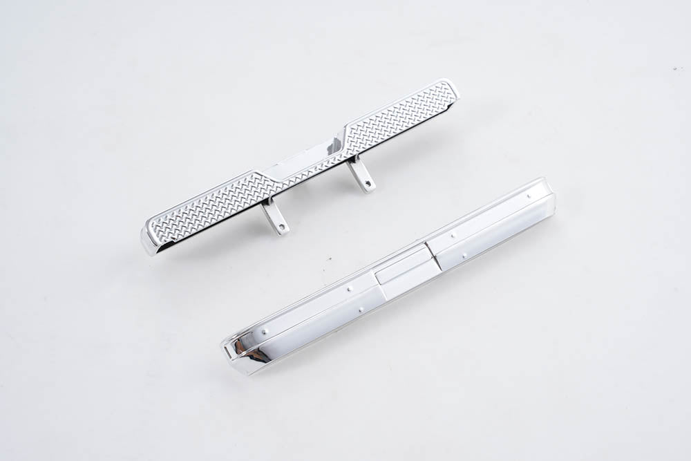 Chrome bumpers for 1:18 Chevrolet K10 model, detailed design.
