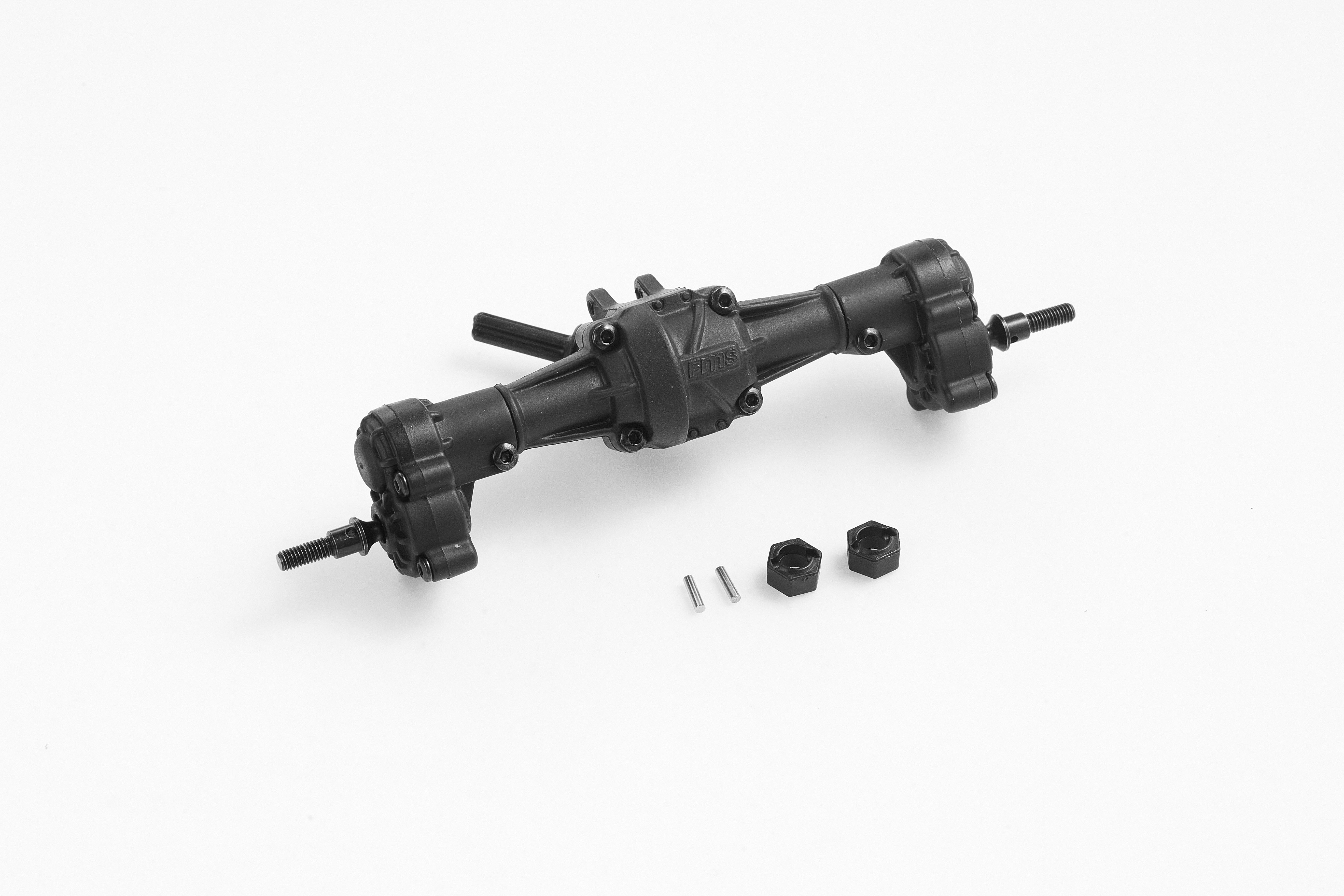FCX18 Land Cruiser 80 rear axle assembly with accessories