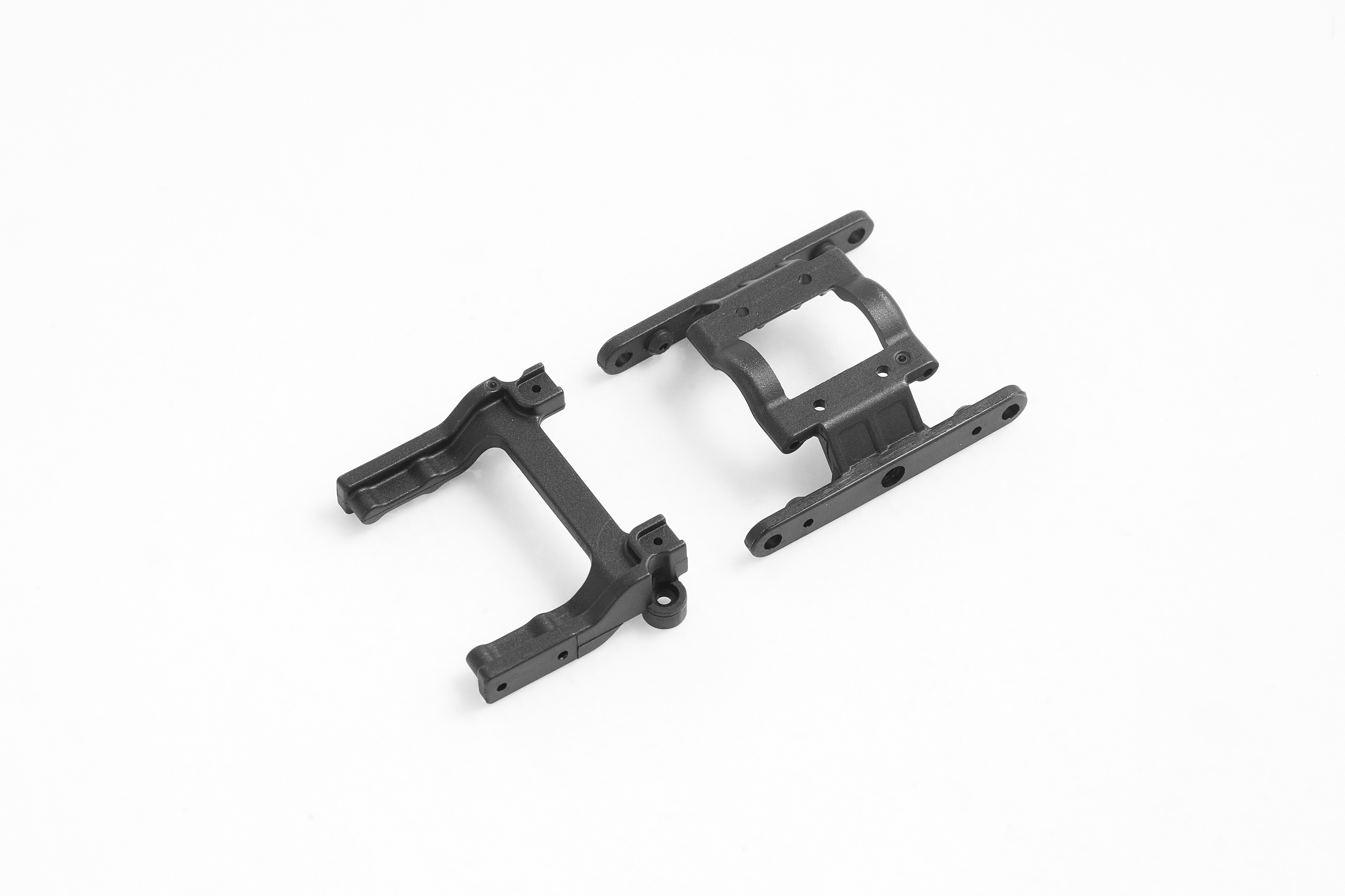 FCX18 Land Cruiser 80 gearbox mount and girder supporter in black plastic.