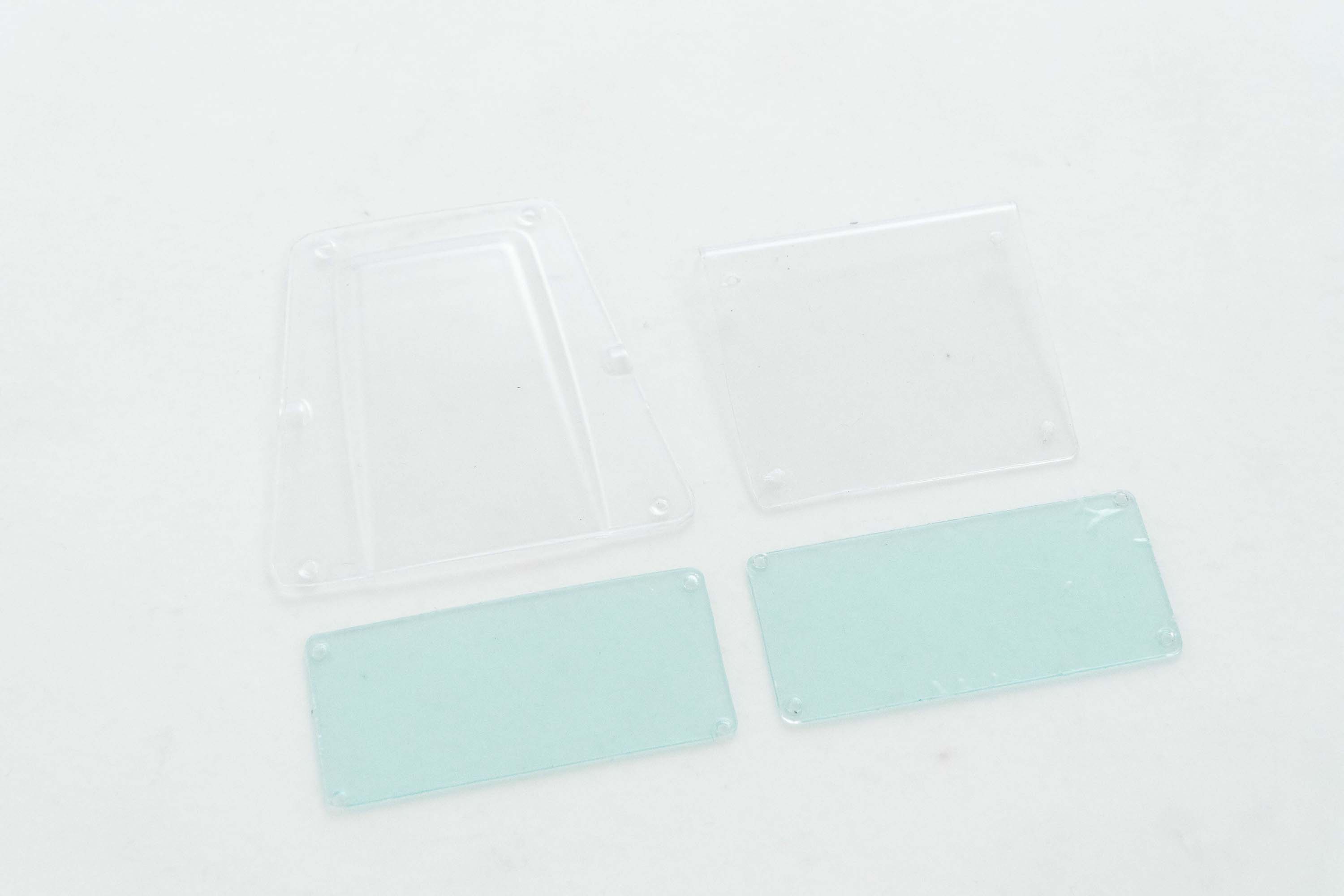 Clear and tinted panels for 1:24 Lemur clear car body shell