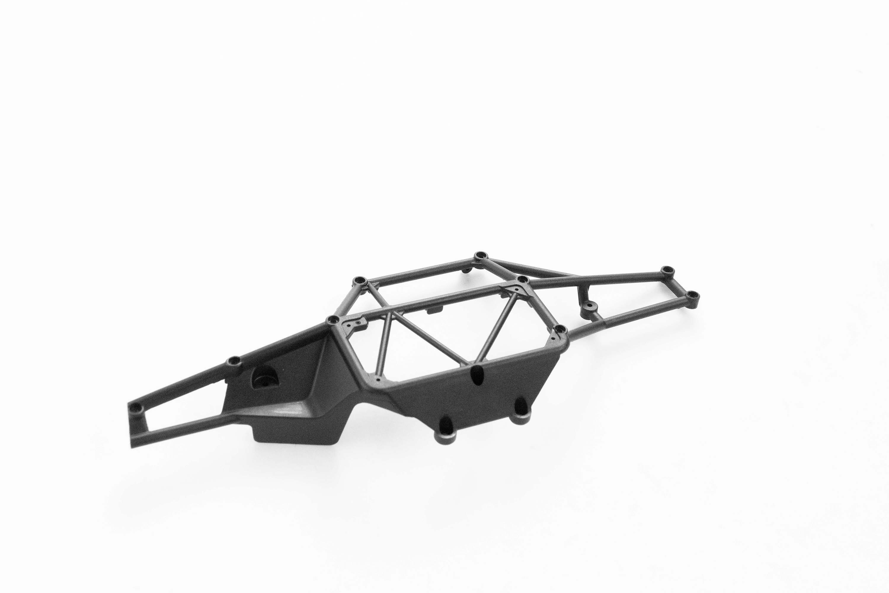 1:24 Lemur left anti-roll bar for RC models, black plastic chassis component.