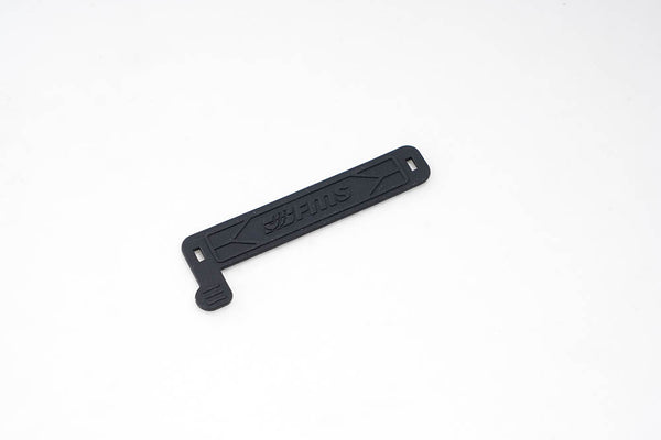 Battery holder for FCX18 Hummer EV and K10, black plastic with embossed logo.