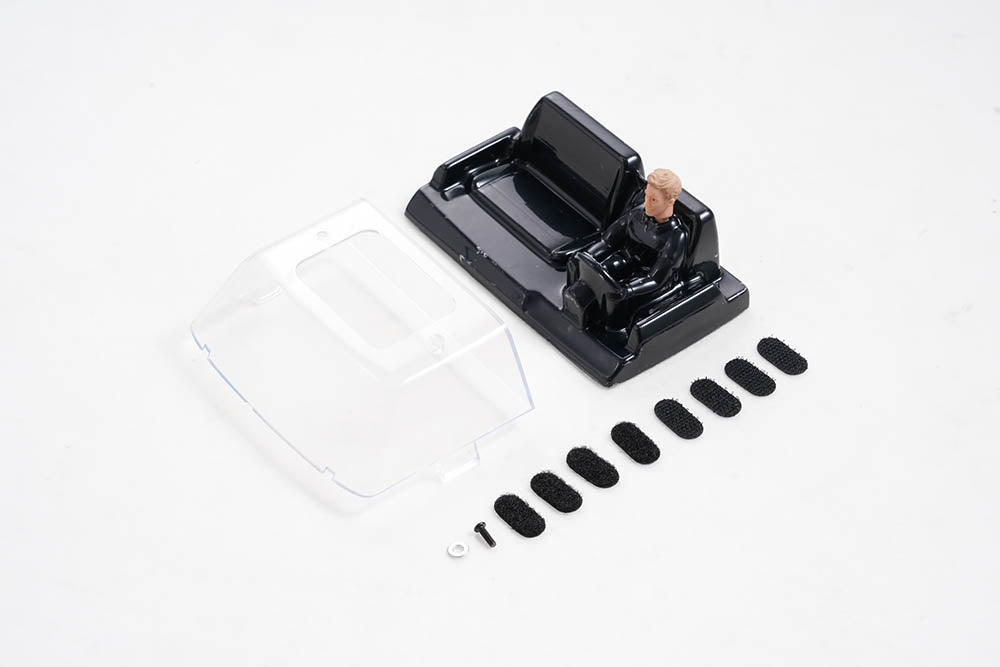 FCX18 K10 cockpit set with driver figure and clear canopy for RC model