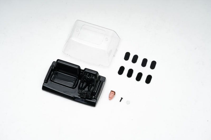 FCX18 K10 cockpit and driver B set with canopy, driver figure, and detailing parts.