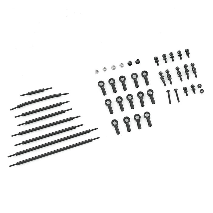 Metal rod set components for FCX18 Hummer EV and K10 RC vehicles