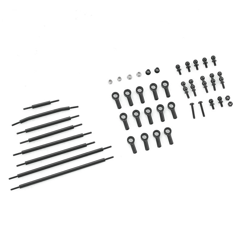 Metal rod set components for FCX18 Hummer EV and K10 RC vehicles