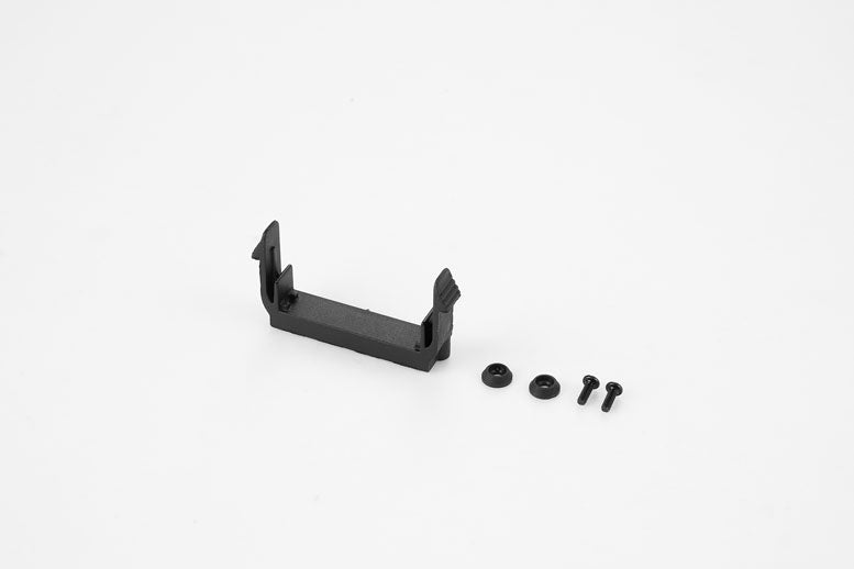 Black Chevrolet Colorado body mount with screws and washers for RC vehicles