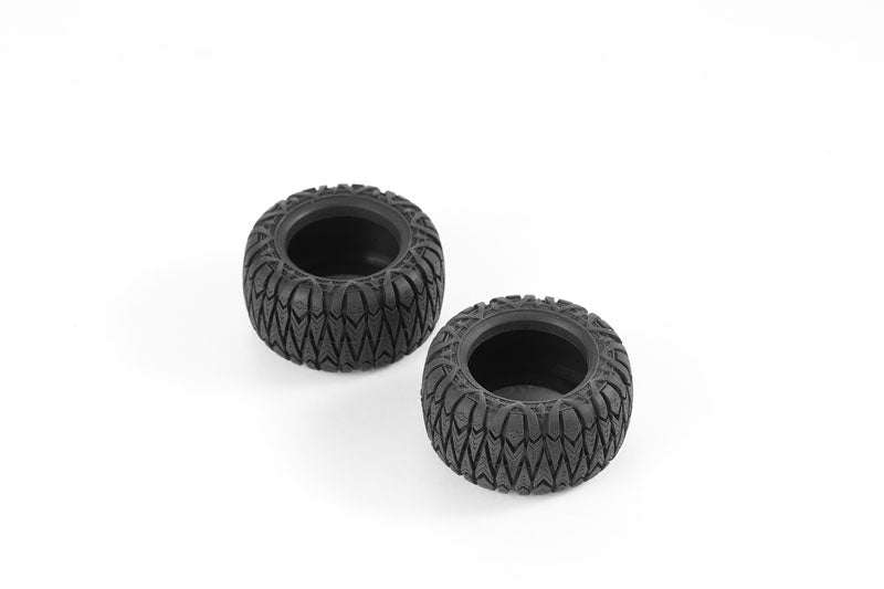 1:24 scale black tire pair for Chevrolet Colorado RC vehicle