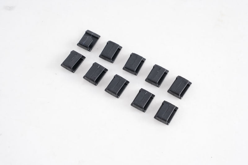 Set of 10 black wire buckles for FCX10 models