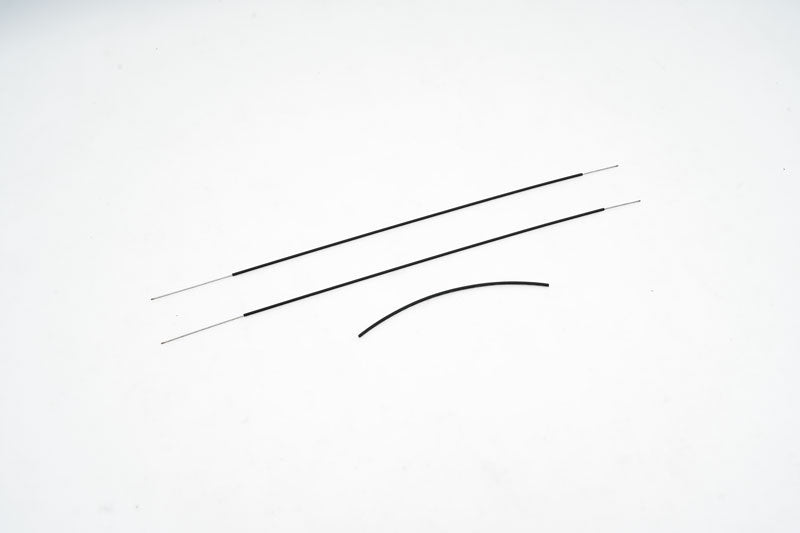 Steel wire set for RC models, includes straight and curved wires.