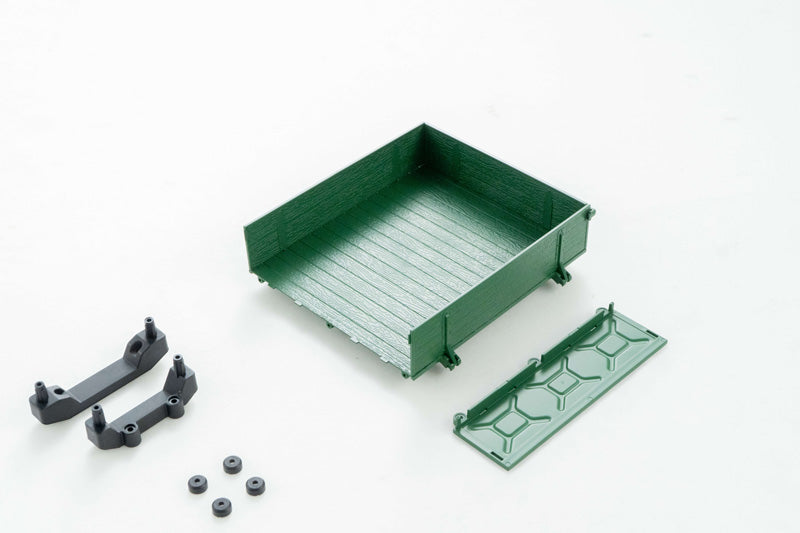 1:24 Unimog 421 CAR HOPPER green body with assembly parts and accessories.