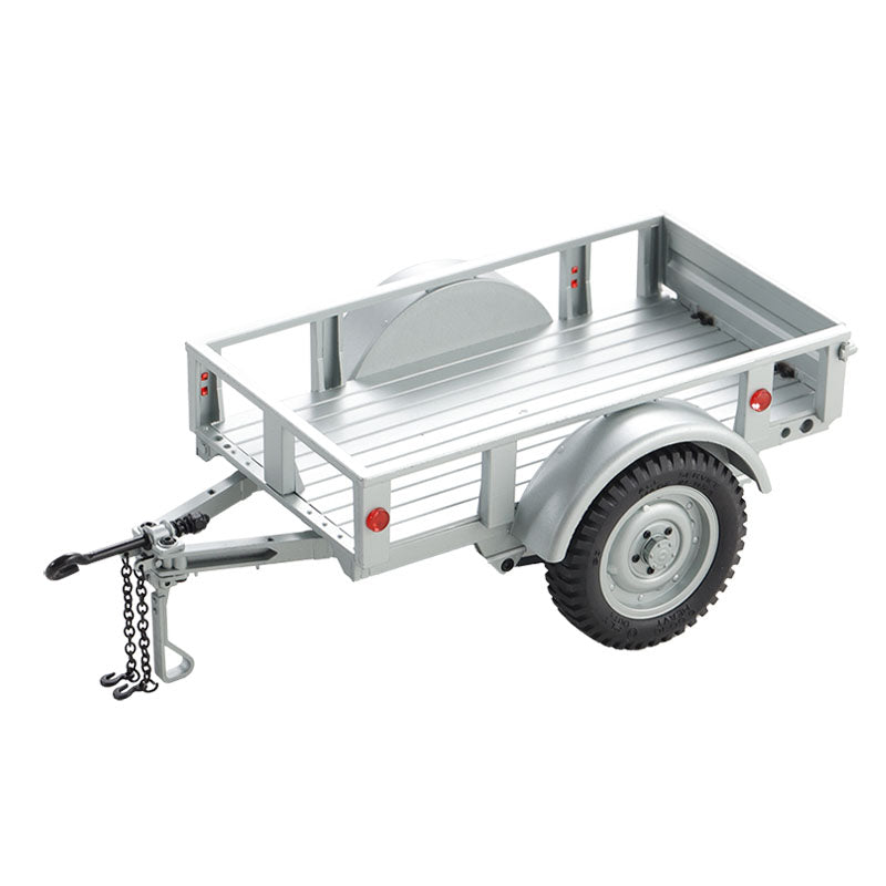 FCX18 silver utility trailer for remote control vehicles