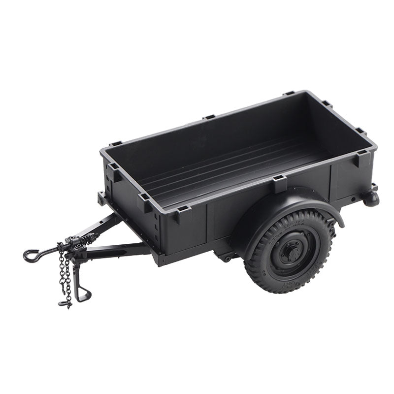 Black RC utility trailer model for remote control vehicles