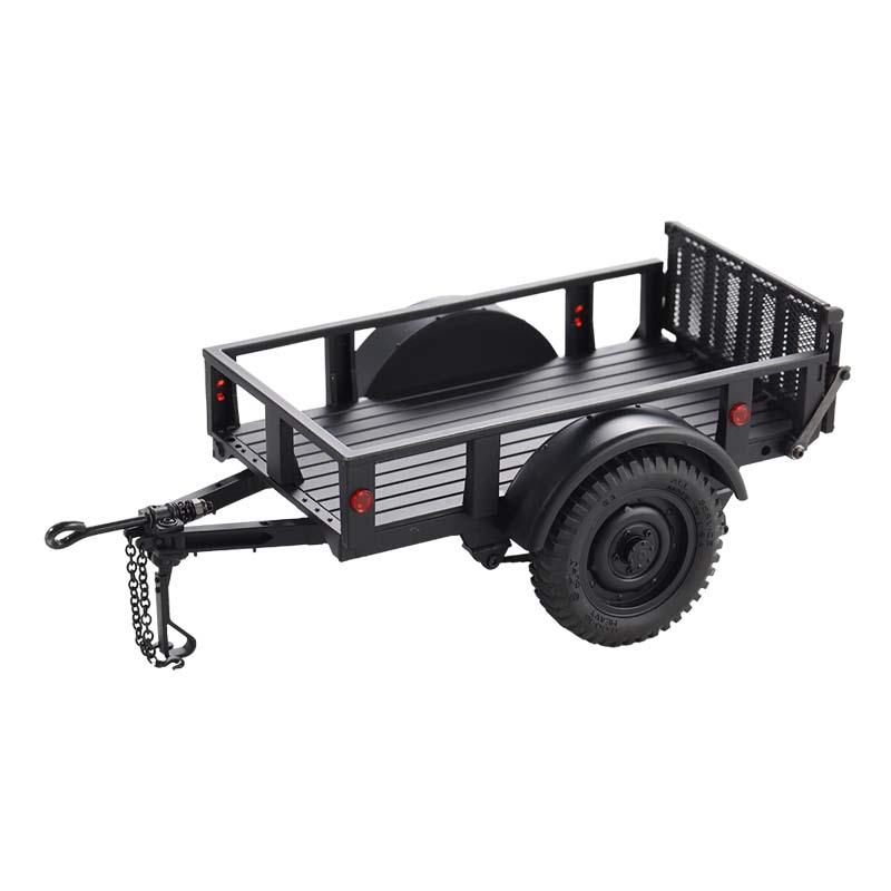 Black utility trailer model for remote control vehicles