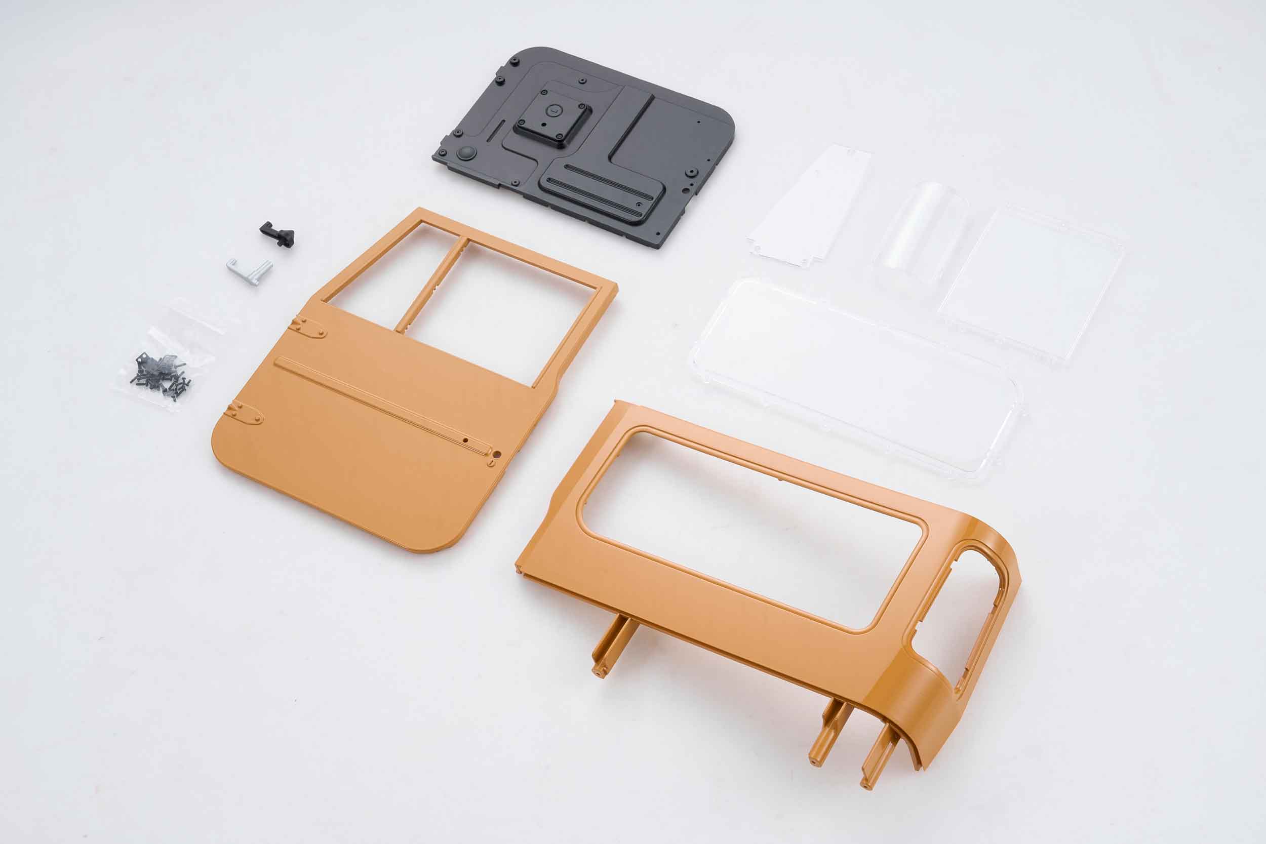1:10 Toyota FJ40 left door assembly with window and screws for RC model.