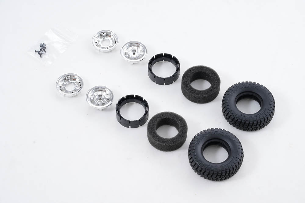 FCX18 K10 wheel set with tires and rims for remote control vehicles