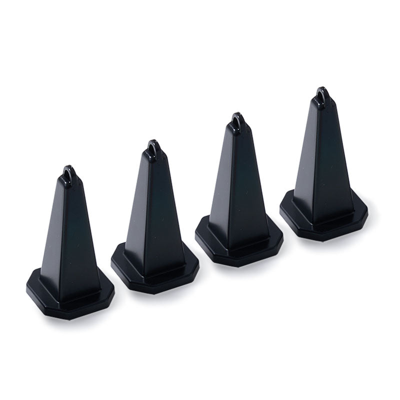 4 black traffic cones for RC model dioramas